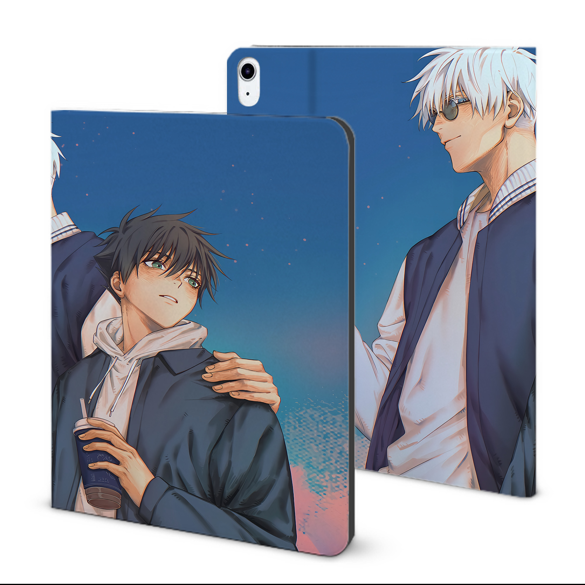 （画像用） 呪術廻戦 Jujutsu Kaisen IPad ケース ブック型 PUレザー TPU 耐衝撃 軽量 薄型 ペン収納なし 全面保護 IPad 各モデル対応